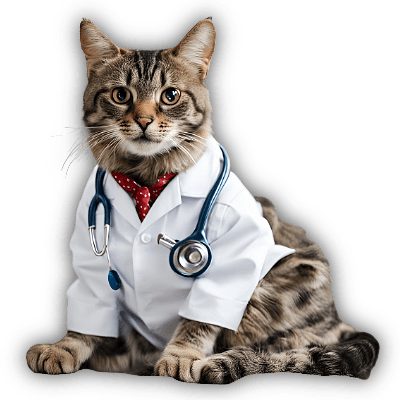 Cat Dressed as Doctor
